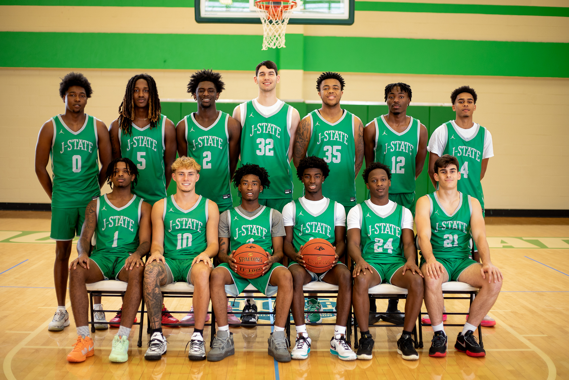 Men's Green Jay Basketball Team Photo