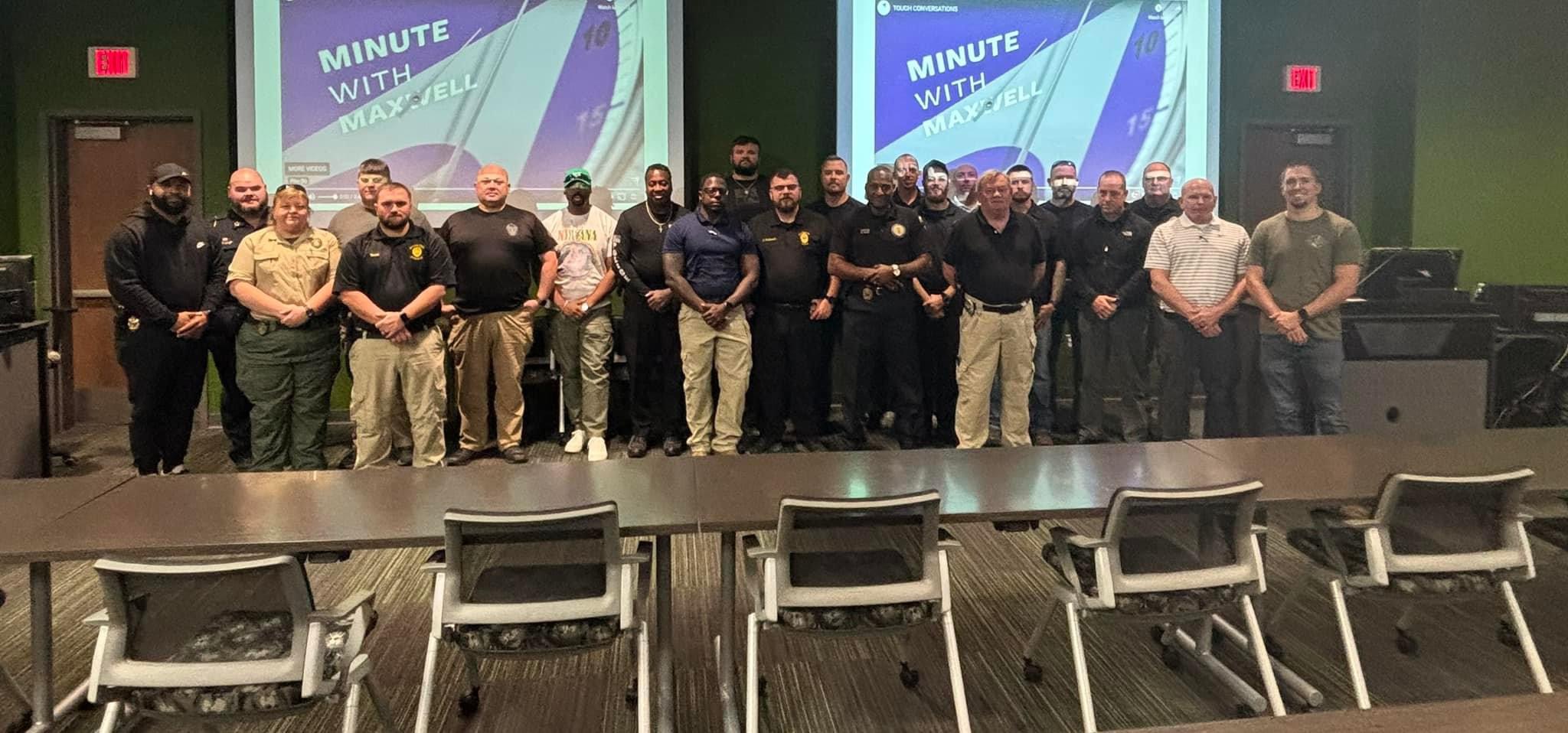 Officers from across the Southeast pose for a group photo following the completition of a leadership training course.