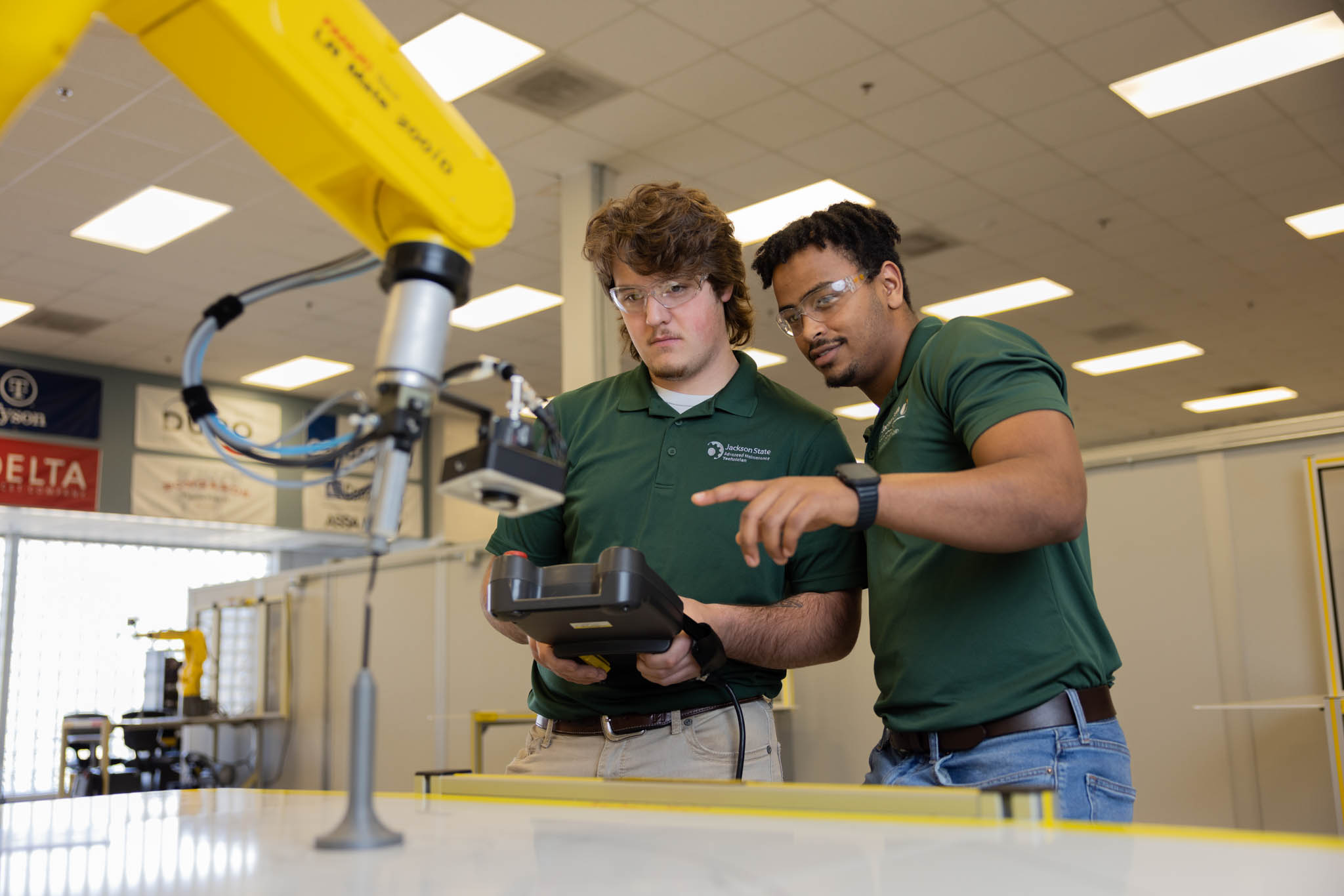 AMT Co-op students in the lab